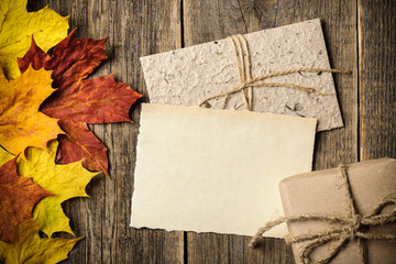 Autumn background, thamksgiving card