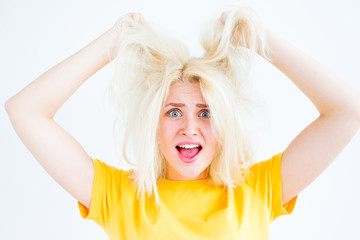 Girl with bad hair