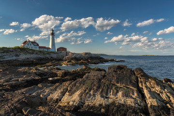 Portland Head Lighthouse in Cape Elizabeth, Maine, USA.