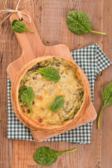 Spinach tart.