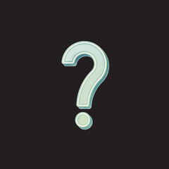 Question mark, vector illustration isolated on black background