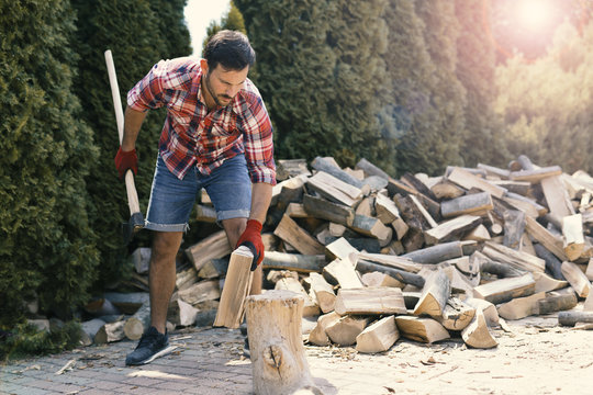 Lumberjack with ax