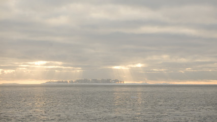 Obraz premium Winter sunset