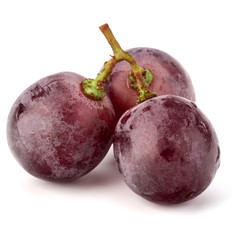 Red grape berry bunch isolated on white background cutout