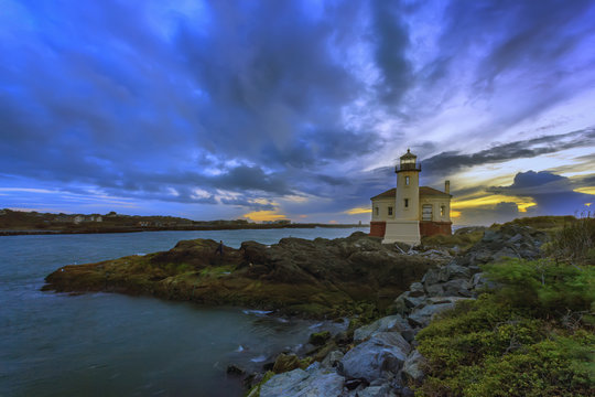 Bandon Lighthouse Sunset