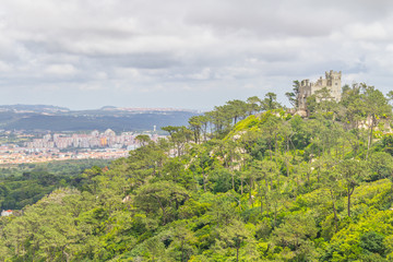 Fototapeta na wymiar Castle tower and Sintra City View