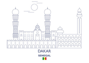 Fototapeta na wymiar Dakar City Skyline, Senegal