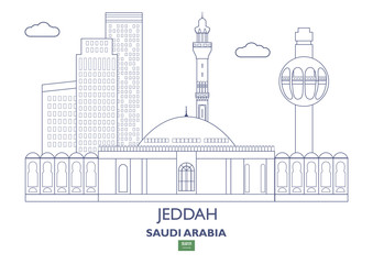 Fototapeta premium Jeddah City Skyline, Saudi Arabia