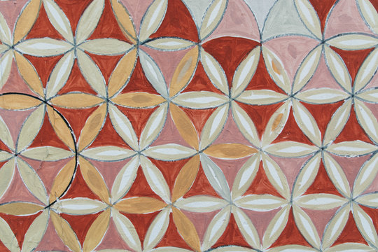 Flower patten on a wall