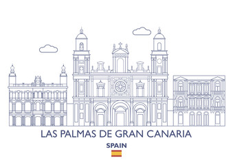 Fototapeta na wymiar Las Palmas De Gran Canaria City Skyline, Spain