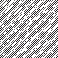 Foto op Canvas Black and white diagonal stripe background, line design, seamless pattern, vector illustration © kovalto1