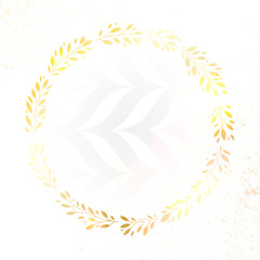 Golden wreath, vector illustration