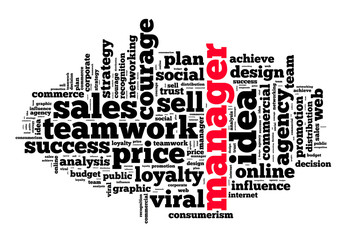 Fototapeta premium Manager word cloud concept