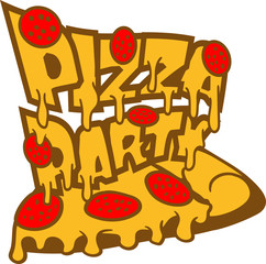 scheibe salami käse tropfen stück salami pizza lecker essen hunger comic cartoon