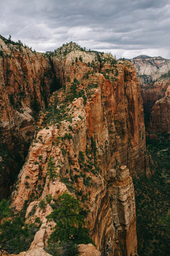 expansive views from angels landing zion national park