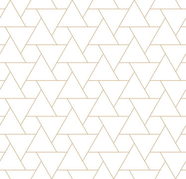 Seamless Geometric Triangle Hexagon Grid Pattern