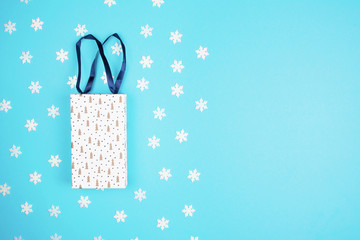 Gift box on colorful background