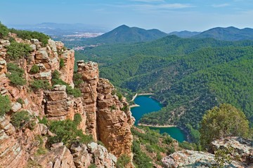 Rock formation "Organos de Benitandus" in Castellon.