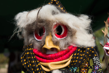 Winter holidays traditional Christmas mask, masque from Romania