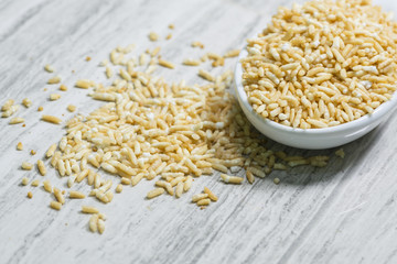 Roasted rice for cooking Thai food.