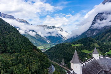 Fototapeta na wymiar Austrian valley from castle