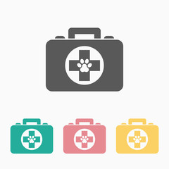 pet first aid kit icon