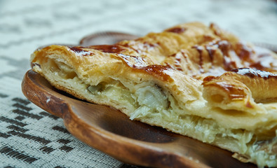 Norwegian pie with halibut