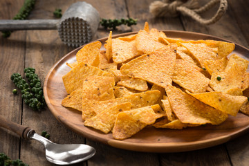 hot spicy Sriracha Potato Chips with pepper
