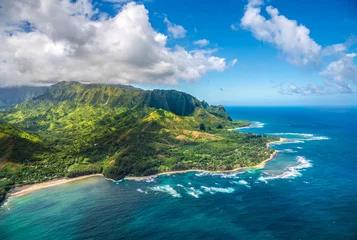 Rolgordijnen Eiland View on Napali Coast on Kauai island on Hawaii