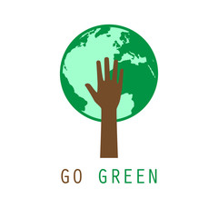 Environment conservation concept logo