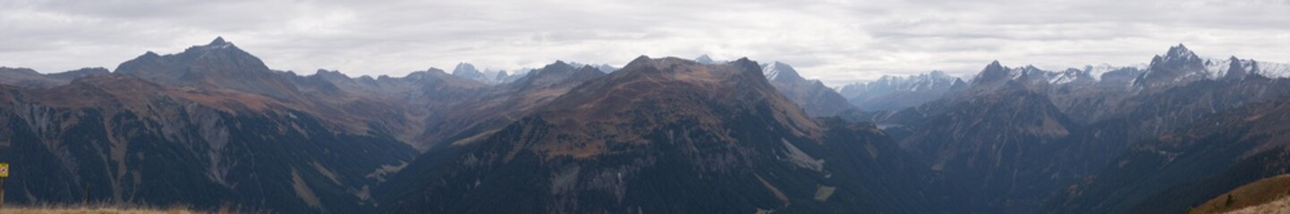 Obraz premium Panorama vom Silveretta Montafon