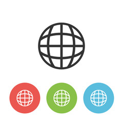 Globe vector outline single icon