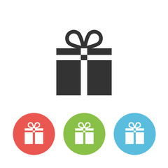 Giftbox vector single icon