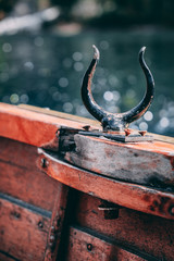 Pragser Wildsee on a canoe