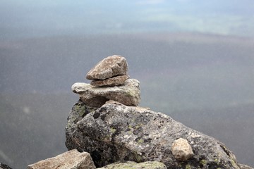 Stack of stones in the mountains