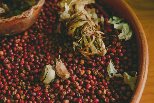 Red chili basket