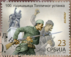 SERBIA - 2017: shows The Toplica Uprising