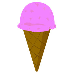 Isolated ice cream icon on a white background, Vector illustration