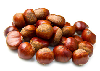  chestnuts isolated on white background