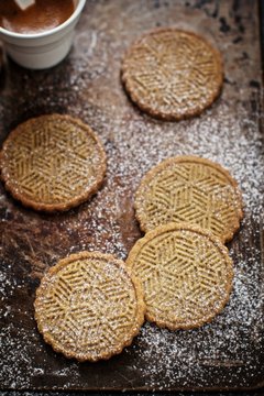 Shortbread cookies with hemp seeds flour