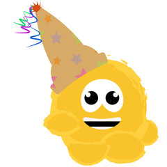 Isolated ice cream with a smile, Vector illustration