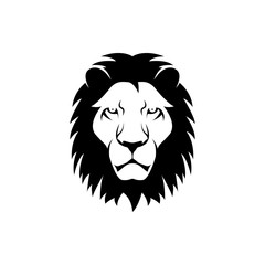 Vector lion head, face  for retro logos, emblems, badges, labels template and t-shirt vintage design element. Isolated on white background