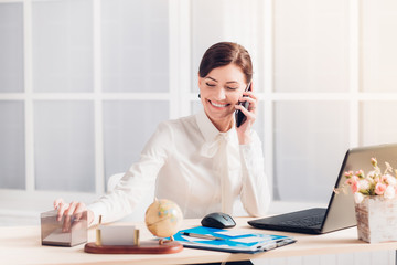  business woman working in the office