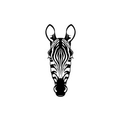 Vector zebra head, face  for retro logos, emblems, badges, labels template and t-shirt vintage design element. Isolated on white background © Tetiana