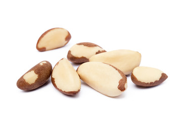 Para nuts isolated on a white background