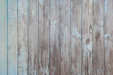 Naklejka premium Turquoise worn wooden surface
