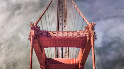 Stickers pour porte Pont du Golden Gate Over the San Francisco Bay