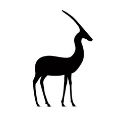 Silhouette of antelope.