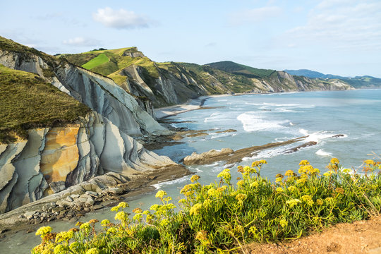 Spanien - Baskenland - Zumaia - Acantilado Flysch - Algorri