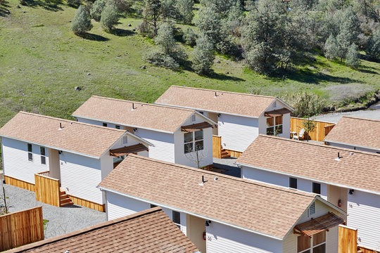 Group of tiny houses on lot